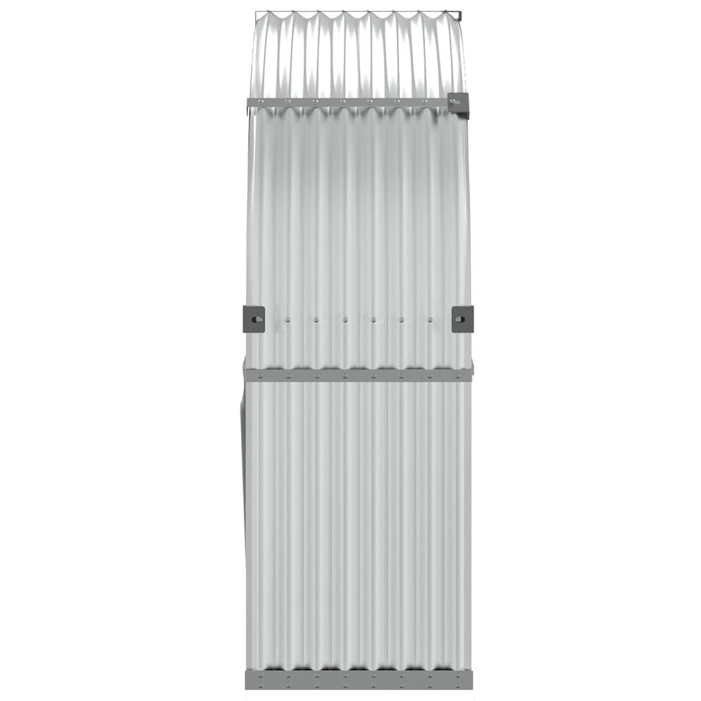 Kaminholzunterstand Silbern 120x45x140 cm Verzinkter Stahl
