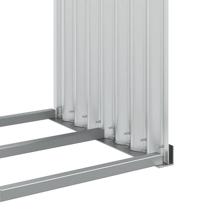 Kaminholzunterstand Silbern 120x45x210 cm Verzinkter Stahl