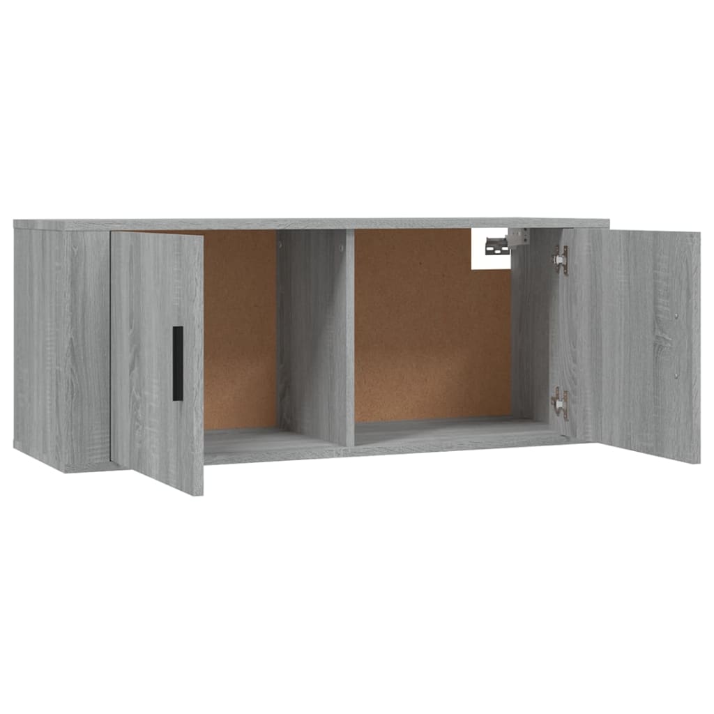 3-tlg. TV-Schrank-Set Grau Sonoma Holzwerkstoff