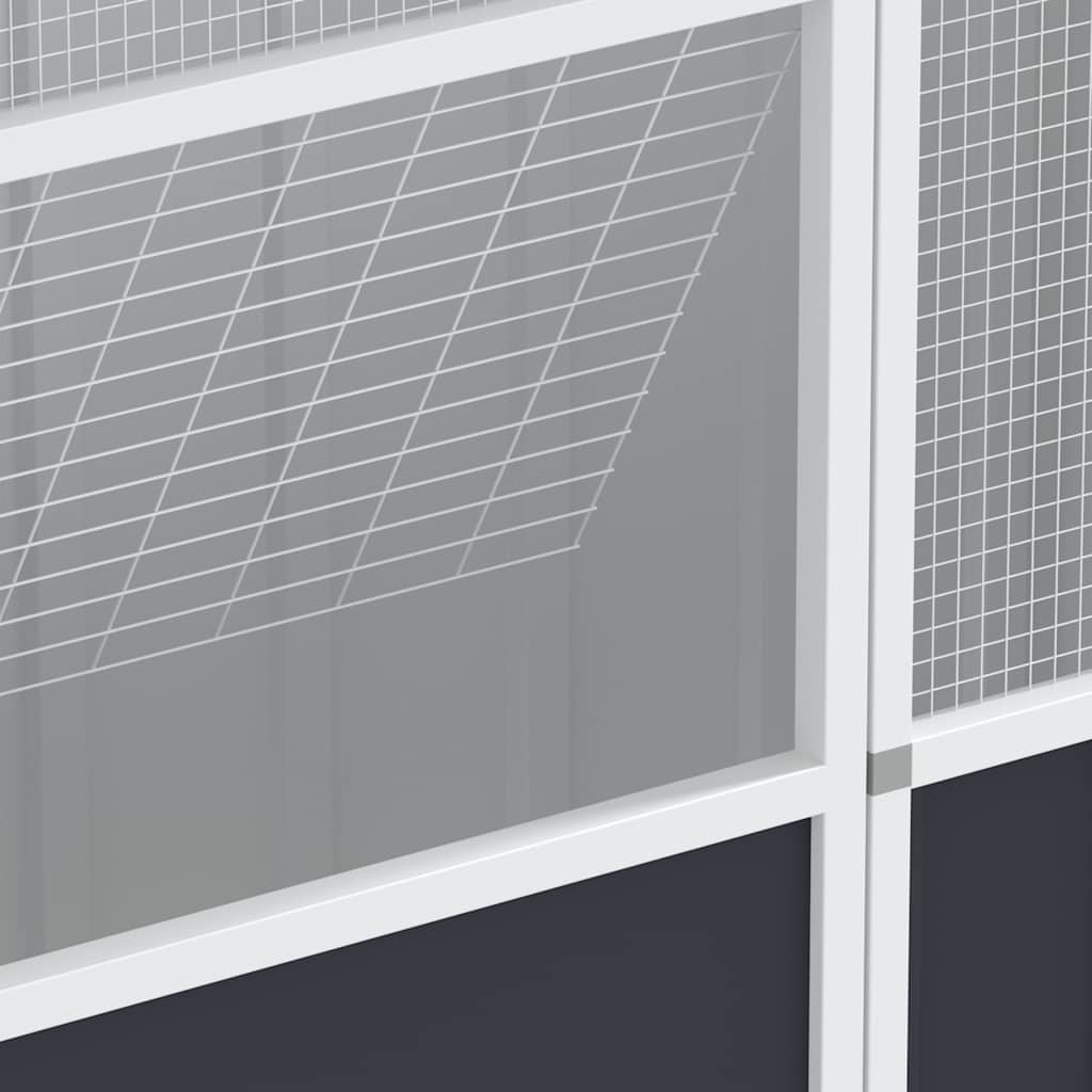 Voliere Anthrazit 215x78x200 cm Verzinkter Stahl