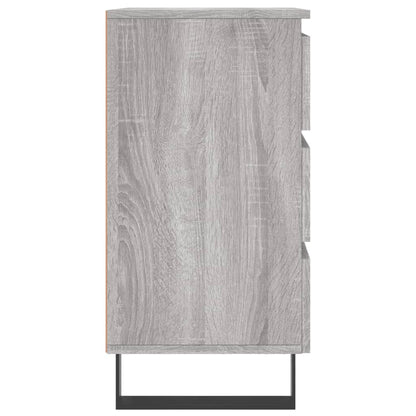 Nachttische 2 Stk. Grau Sonoma 40x35x69 cm Holzwerkstoff