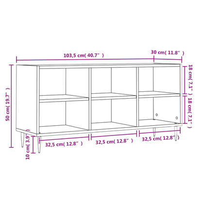 TV-Schrank Weiß 103,5x30x50 cm Holzwerkstoff