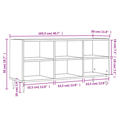 TV-Schrank Räuchereiche 103,5x30x50 cm Holzwerkstoff
