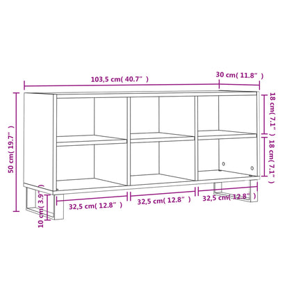 TV-Schrank Räuchereiche 103,5x30x50 cm Holzwerkstoff