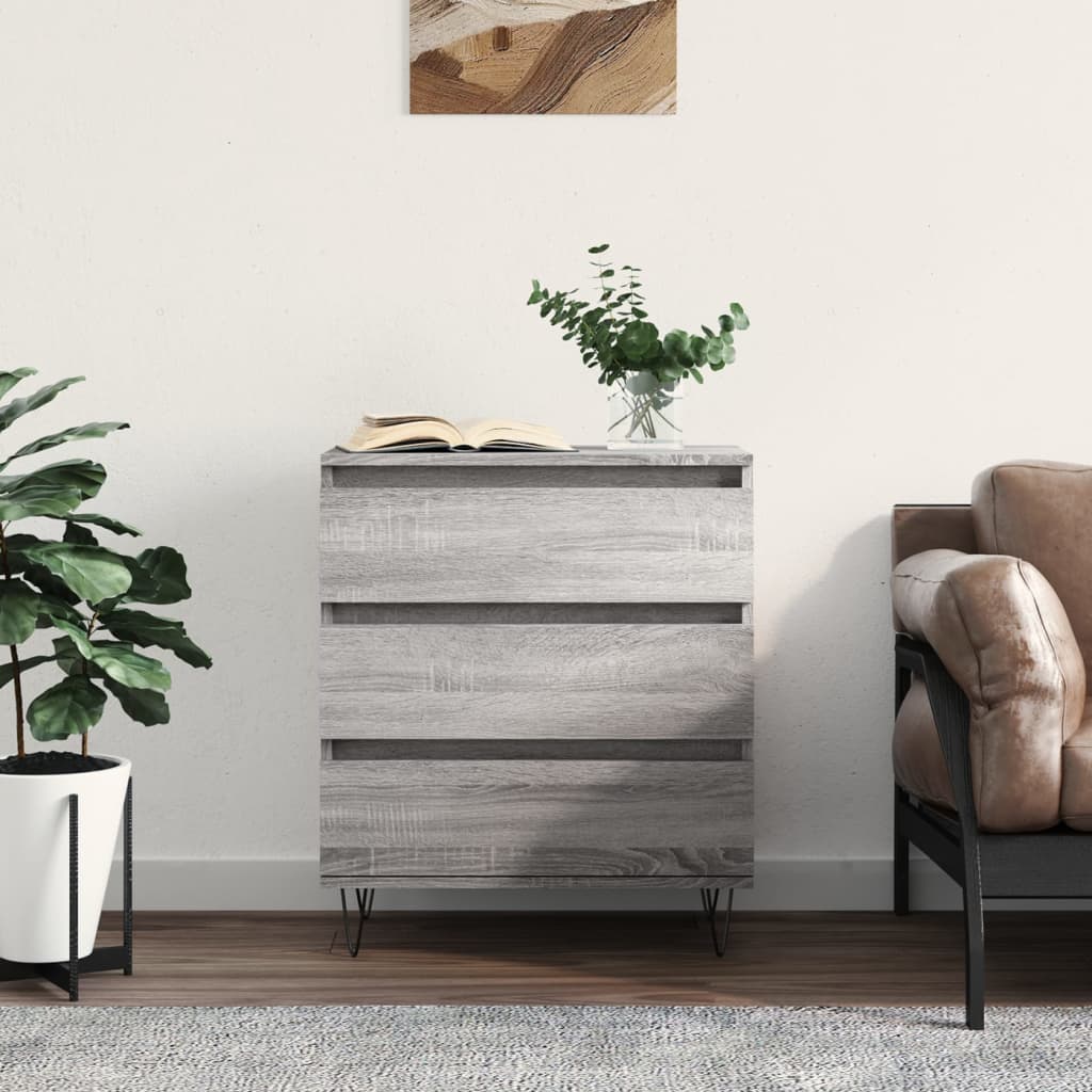 Sideboard Grau Sonoma 60x35x70 cm Holzwerkstoff