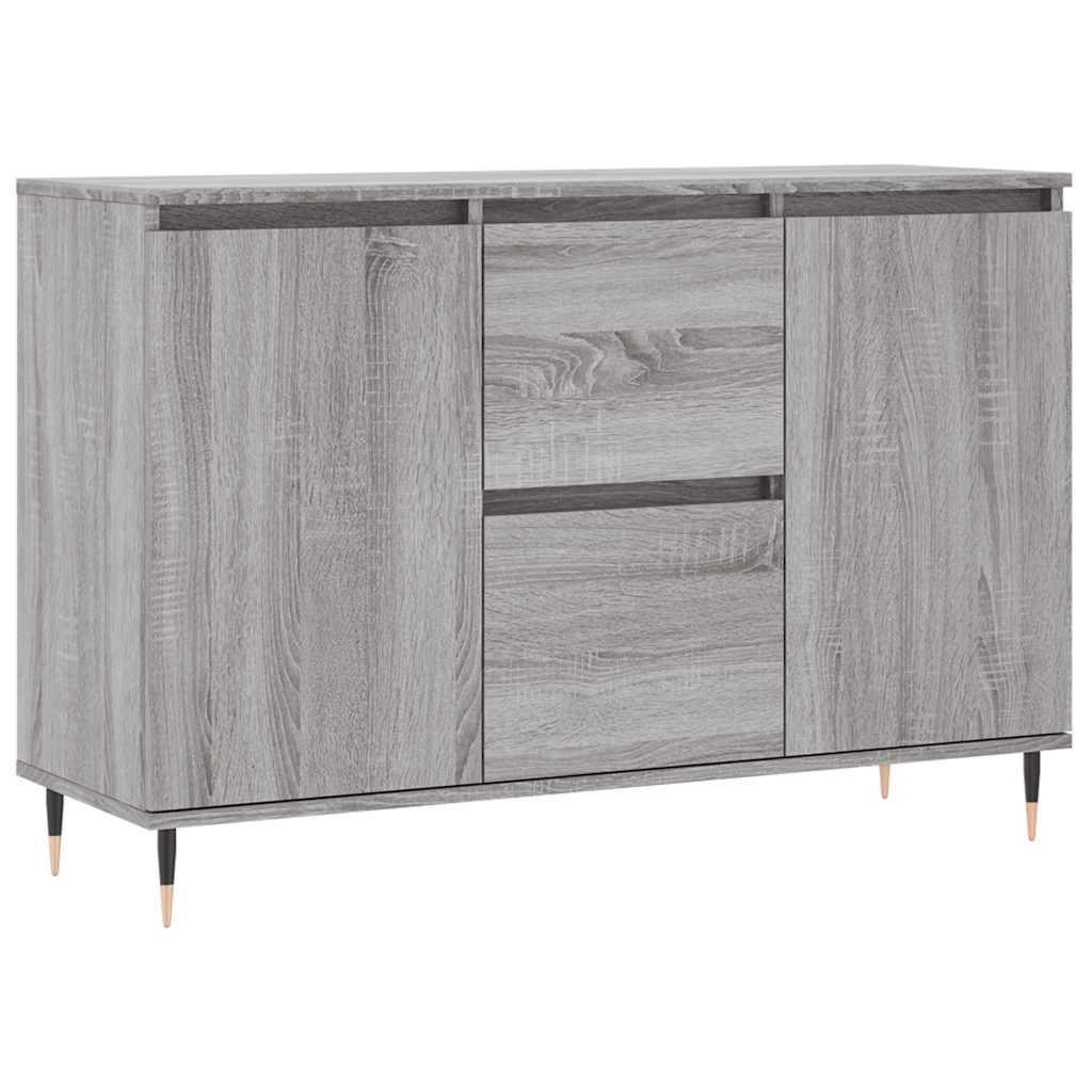 Sideboard Grau Sonoma 101,5x35x70 cm Holzwerkstoff