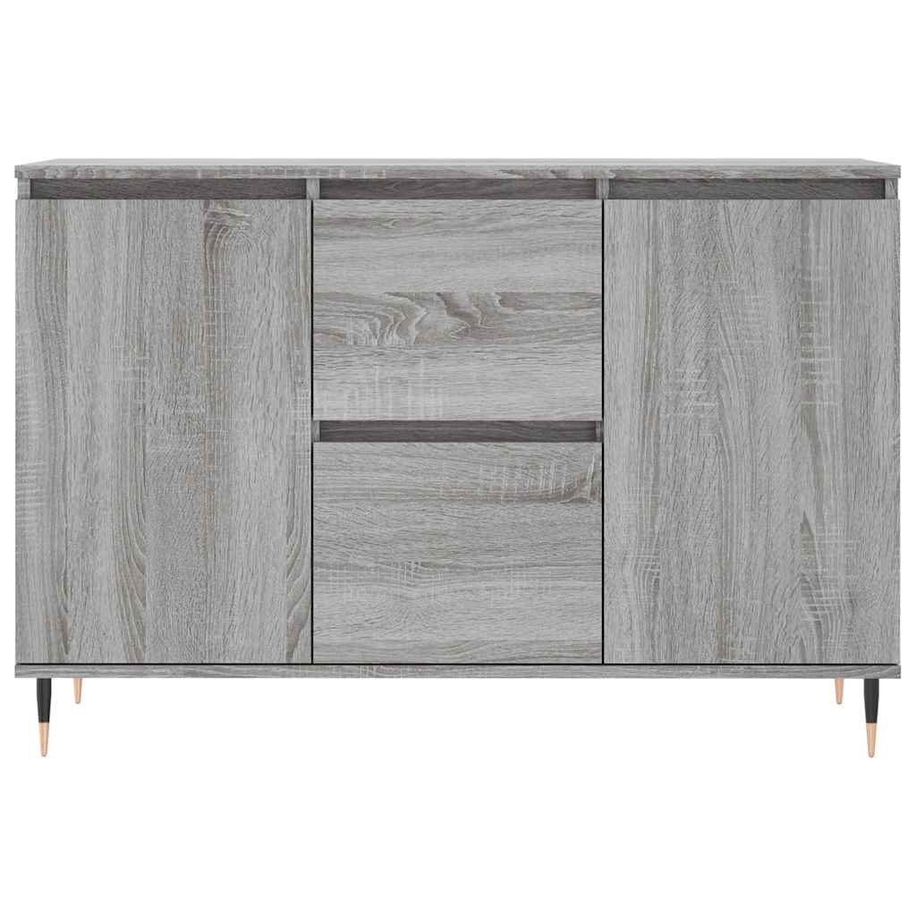 Sideboard Grau Sonoma 101,5x35x70 cm Holzwerkstoff