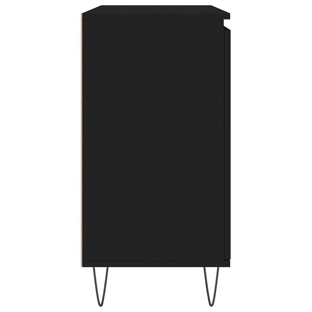 Sideboard Schwarz 101,5x35x70 cm Holzwerkstoff