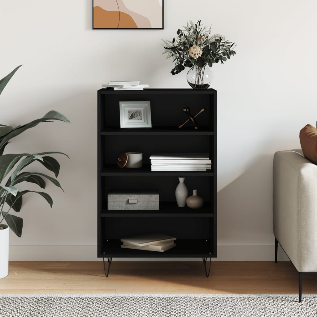 Highboard Schwarz 57x35x90 cm Holzwerkstoff