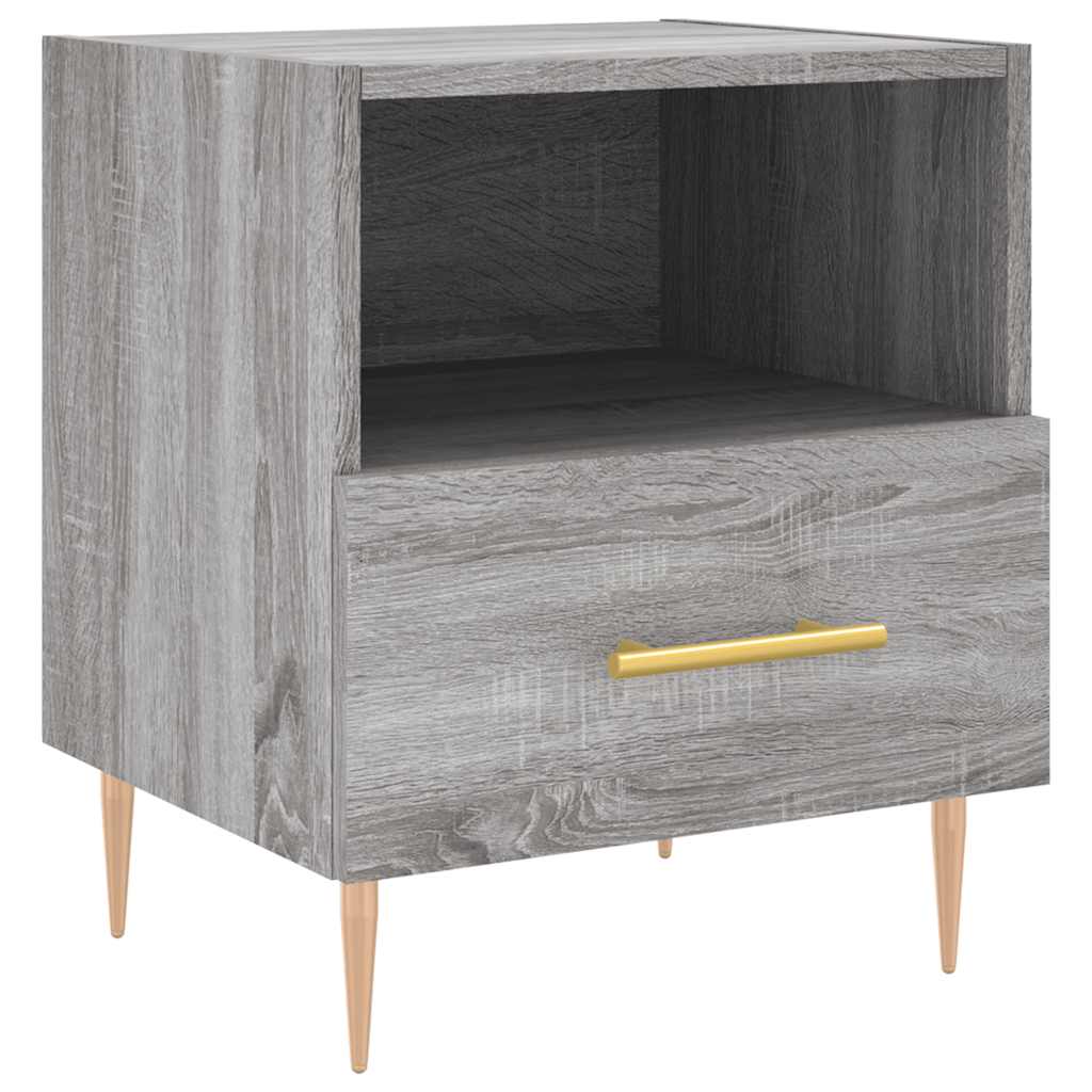 Nachttische 2 Stk. Grau Sonoma 40x35x47,5 cm Holzwerkstoff