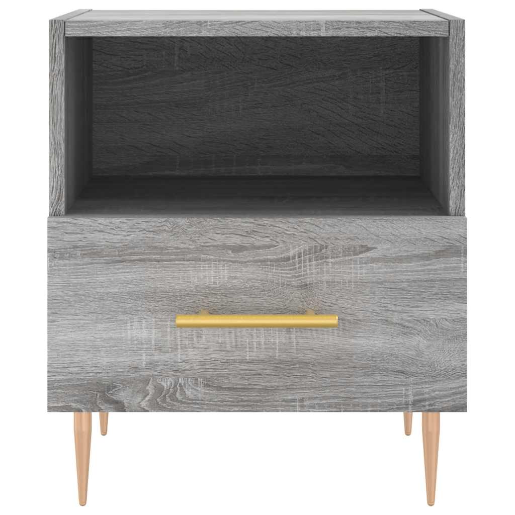 Nachttische 2 Stk. Grau Sonoma 40x35x47,5 cm Holzwerkstoff