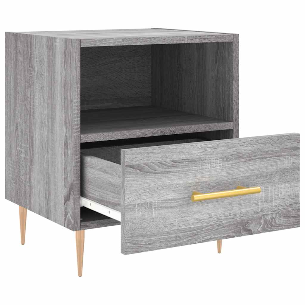 Nachttische 2 Stk. Grau Sonoma 40x35x47,5 cm Holzwerkstoff
