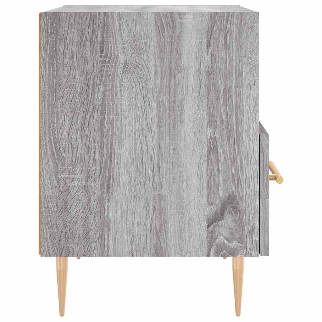 Nachttische 2 Stk. Grau Sonoma 40x35x47,5 cm Holzwerkstoff