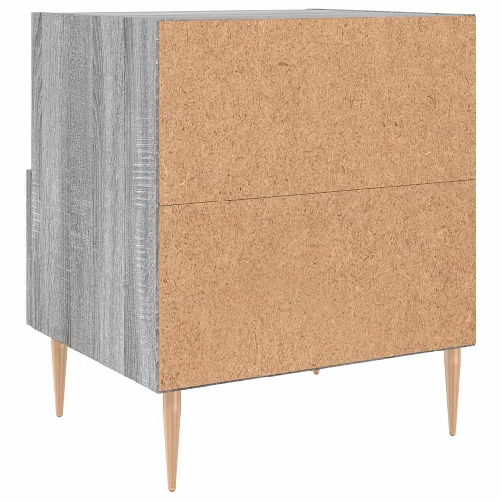 Nachttische 2 Stk. Grau Sonoma 40x35x47,5 cm Holzwerkstoff