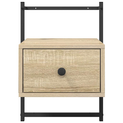 Wand-Nachttische 2 Stk. Sonoma-Eiche 35x30x51 cm Holzwerkstoff