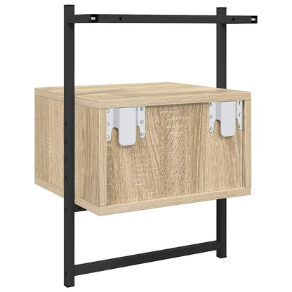 Wand-Nachttische 2 Stk. Sonoma-Eiche 35x30x51 cm Holzwerkstoff