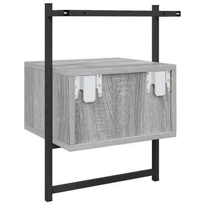 Wand-Nachttisch Grau Sonoma 35x30x51 cm Holzwerkstoff