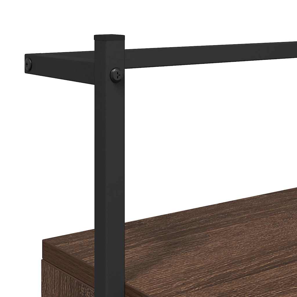 Wand-Nachttische 2 Stk. Braun Eiche 35x30x51 cm Holzwerkstoff