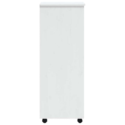 Rollschrank mit Schubladen MOSS Weiß Massivholz Kiefer