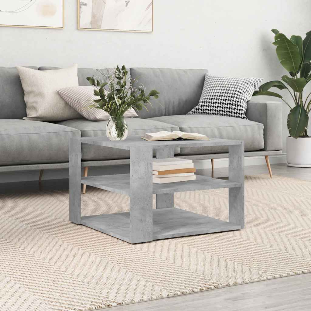 Couchtisch Betongrau 58x58x40 cm Holzwerkstoff