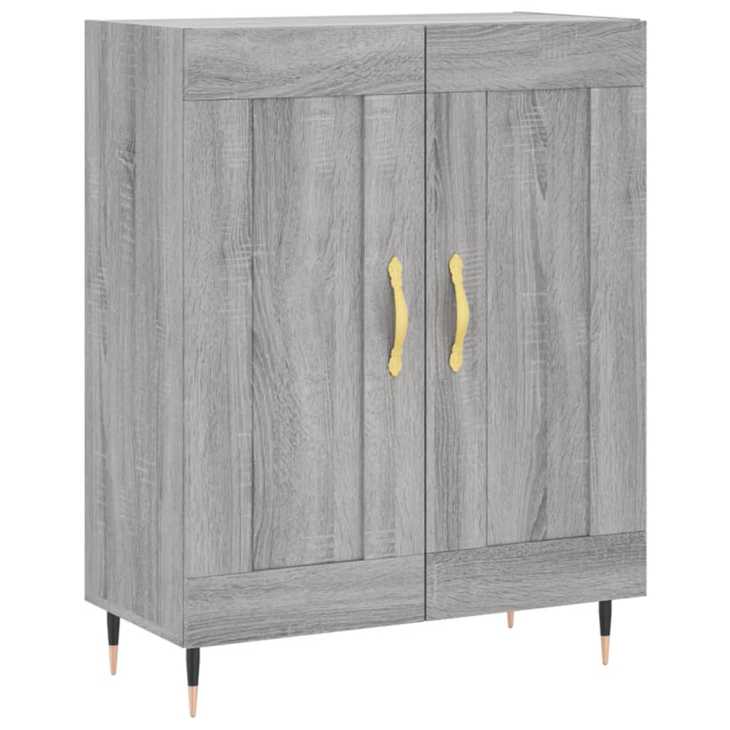 Highboard Grau Sonoma 69,5x34x180 cm Holzwerkstoff