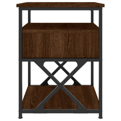 Nachttische 2 Stk. Braun Eichen-Optik 40x42x55 cm Holzwerkstoff