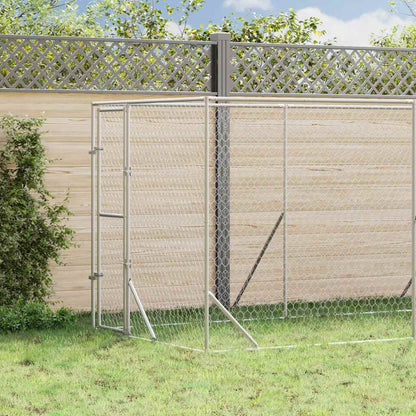 Outdoor-Hundezwinger Silbern 2x10x2 m Verzinkter Stahl