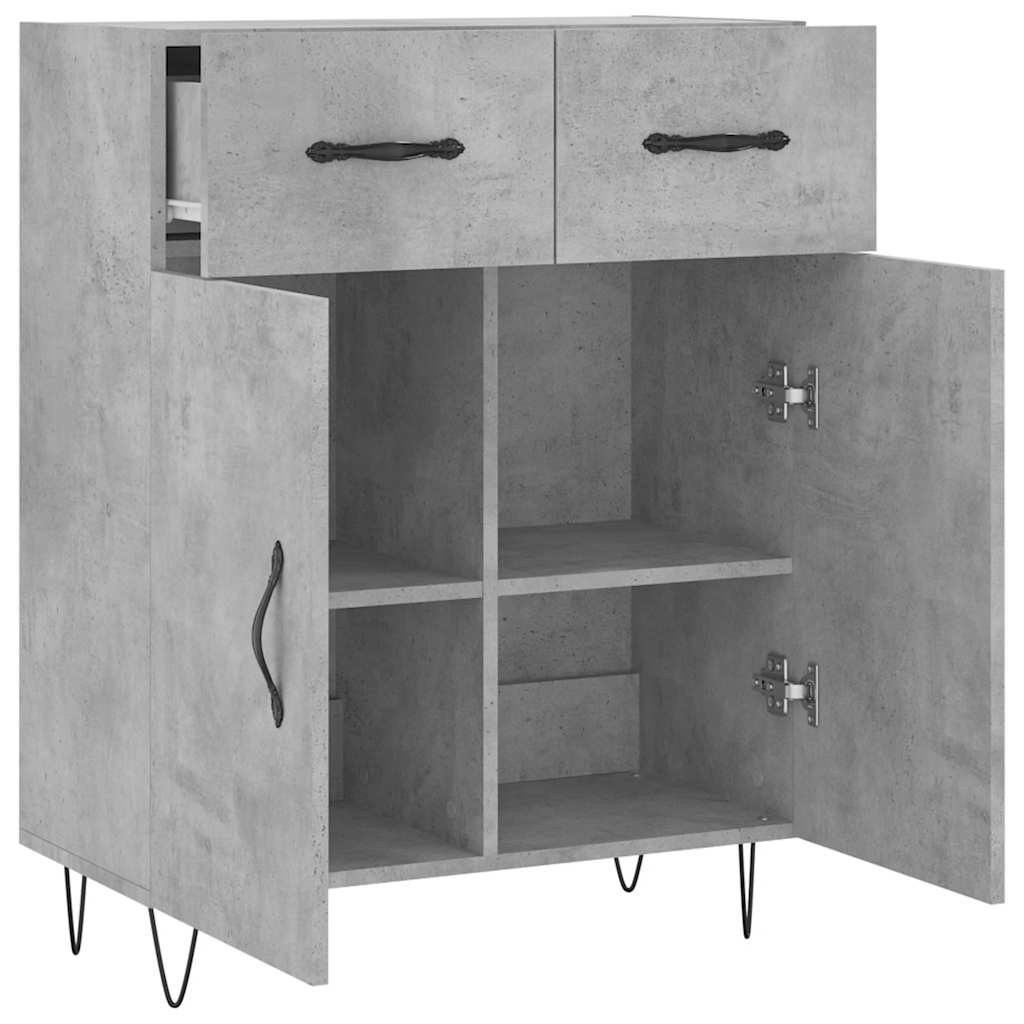 Sideboard Betongrau 69,5x34x90 cm Holzwerkstoff