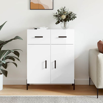 Sideboard Hochglanz-Weiß 69,5x34x90 cm Holzwerkstoff