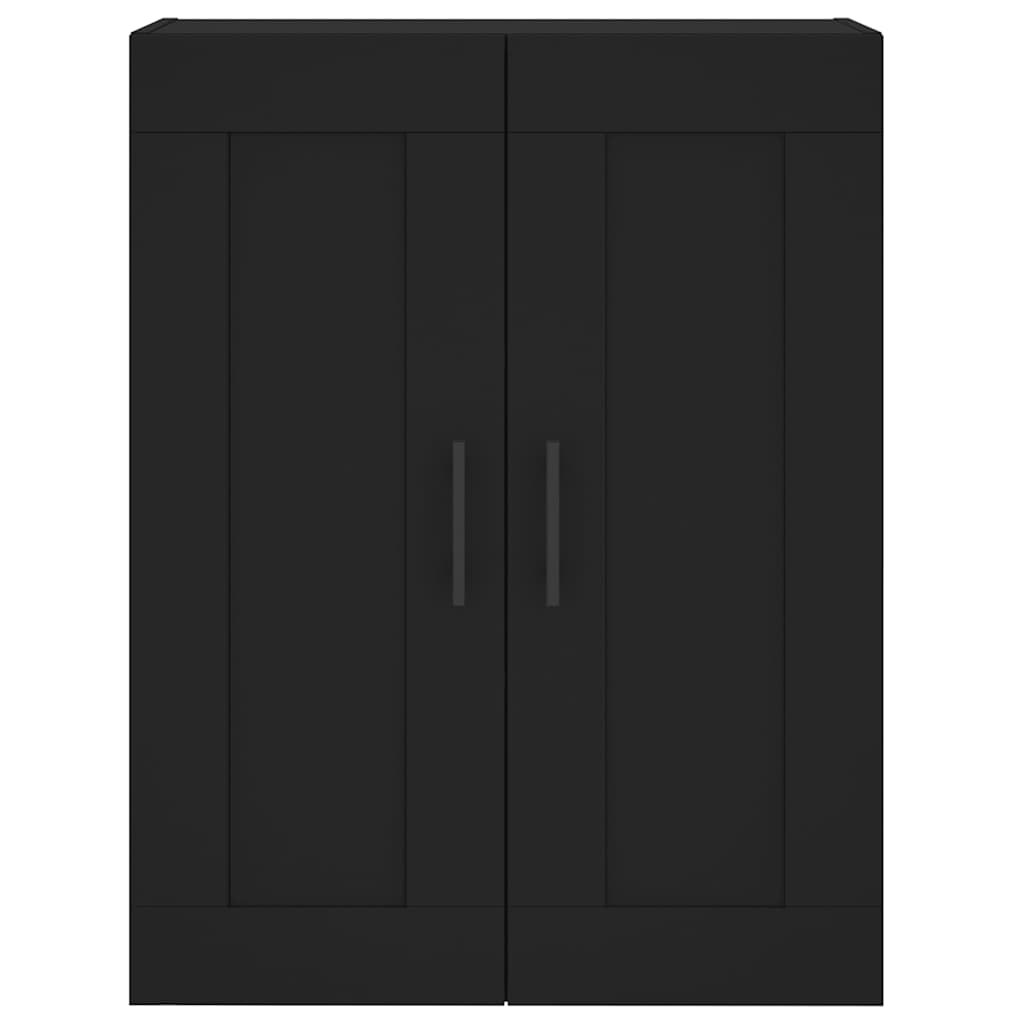 Wandschrank Schwarz 69,5x34x90 cm Holzwerkstoff