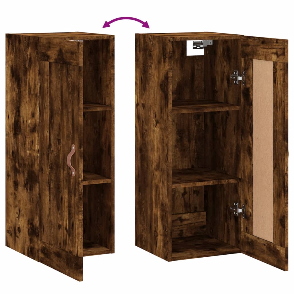 Wandschrank Räuchereiche 34,5x34x90 cm Holzwerkstoff