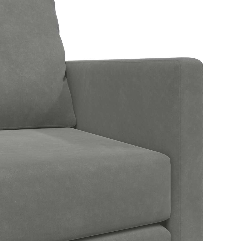 Bodensofa mit Schlaffunktion Dunkelgrau 122x204x55 cm Samt