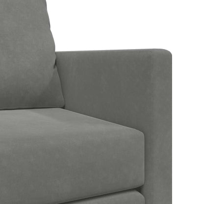 Bodensofa mit Schlaffunktion Dunkelgrau 122x204x55 cm Samt