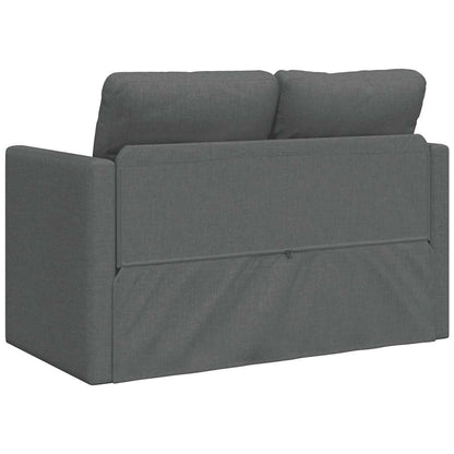 Bodensofa mit Schlaffunktion Dunkelgrau 112x174x55 cm Stoff