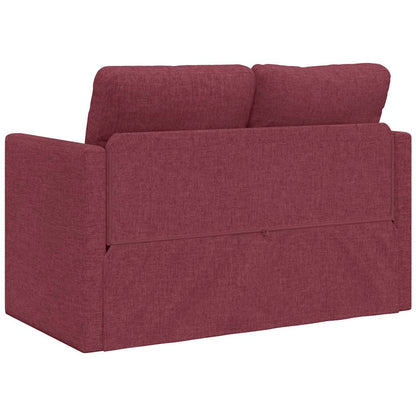 Bodensofa mit Schlaffunktion Weinrot 112x174x55 cm Stoff