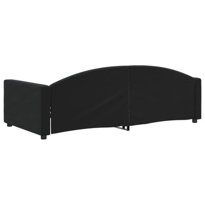 Tagesbett Schwarz 100x200 cm Samt