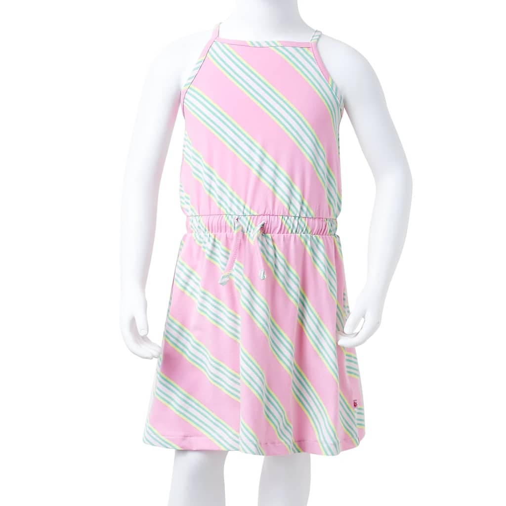 Kinderkleid mit Kordelzug Ärmellos Rosa 116
