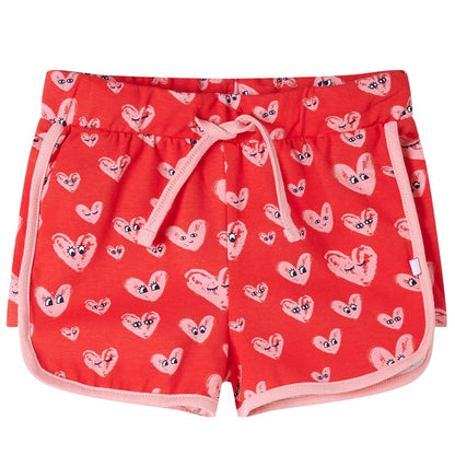 Kindershorts mit Kordelzug Rot 128