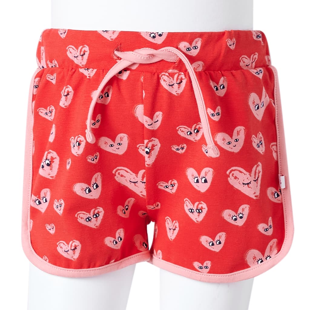 Kindershorts mit Kordelzug Rot 128
