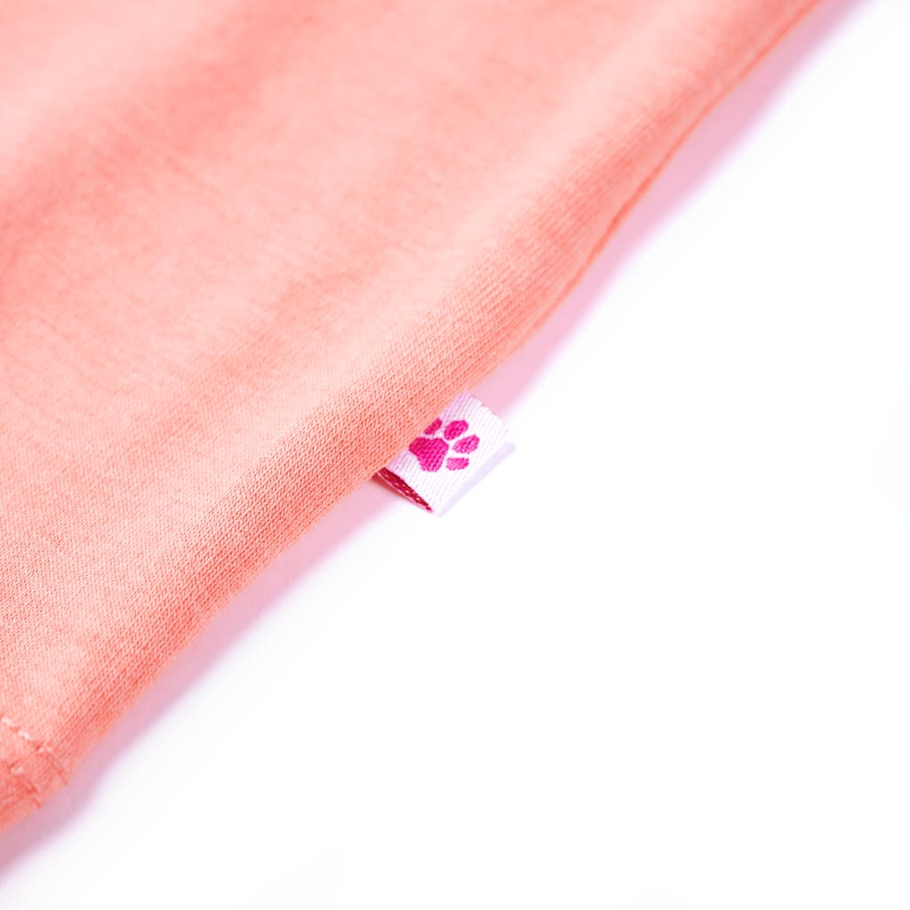 Kinder-T-Shirt Neonkoralle 128