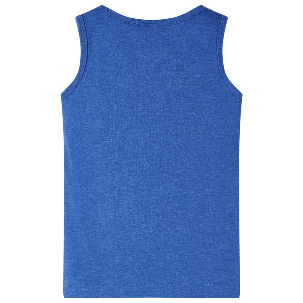 Kinder-Tanktop Blau Melange 128