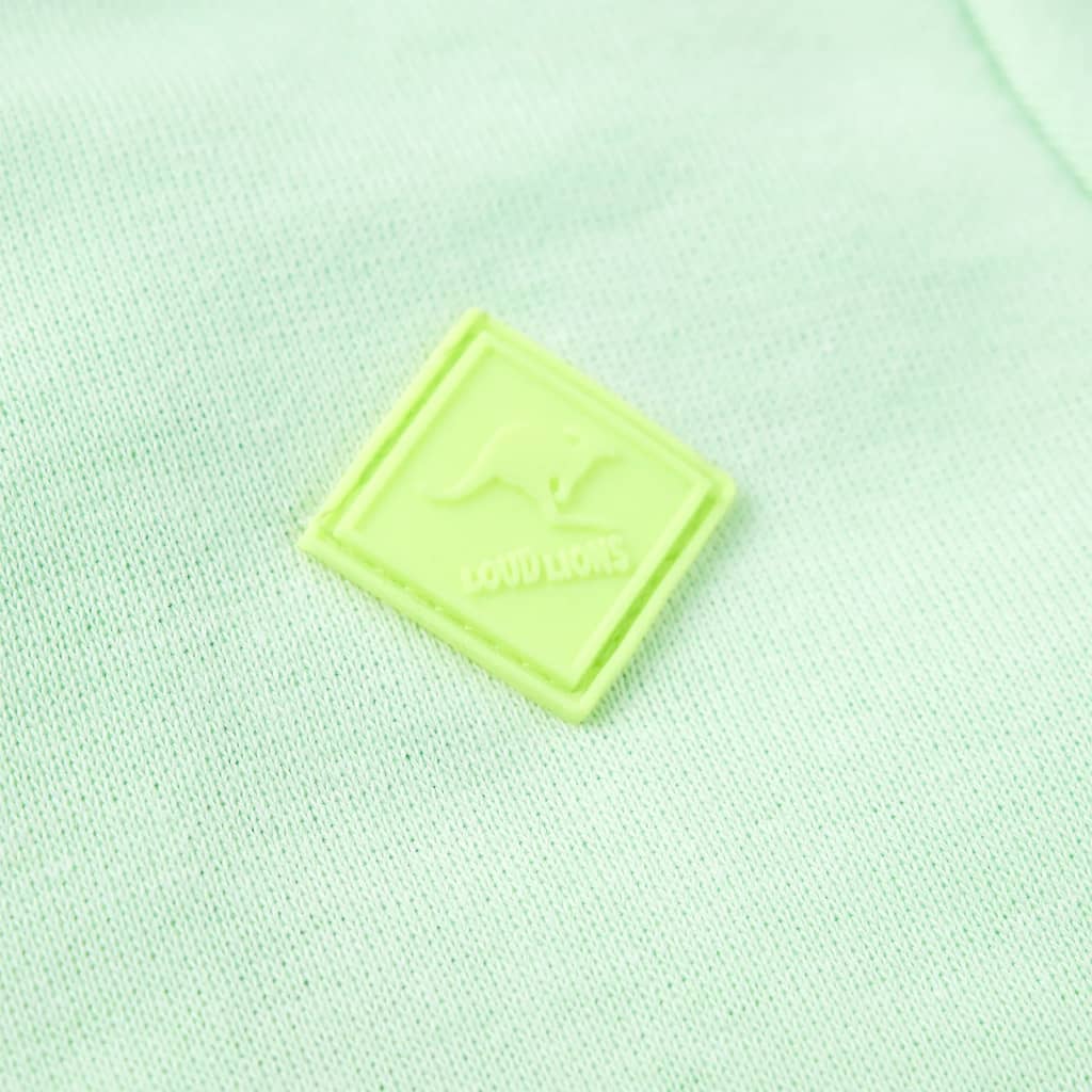 Kinder-Kapuzenpullover mit Reißverschluss Hellgrün 128