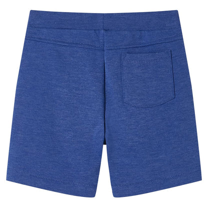 Kindershorts mit Kordelzug Blau Melange 128