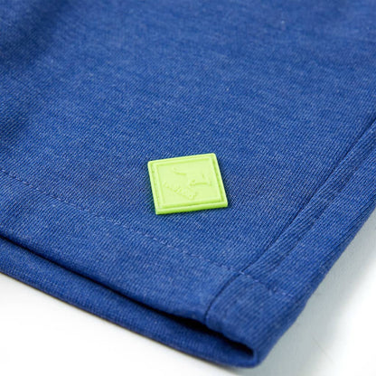 Kindershorts mit Kordelzug Blau Melange 128