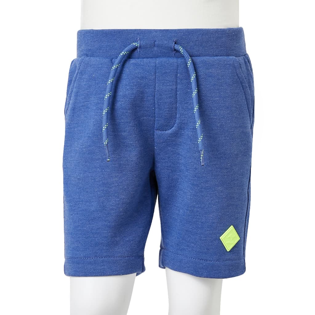 Kindershorts mit Kordelzug Blau Melange 128