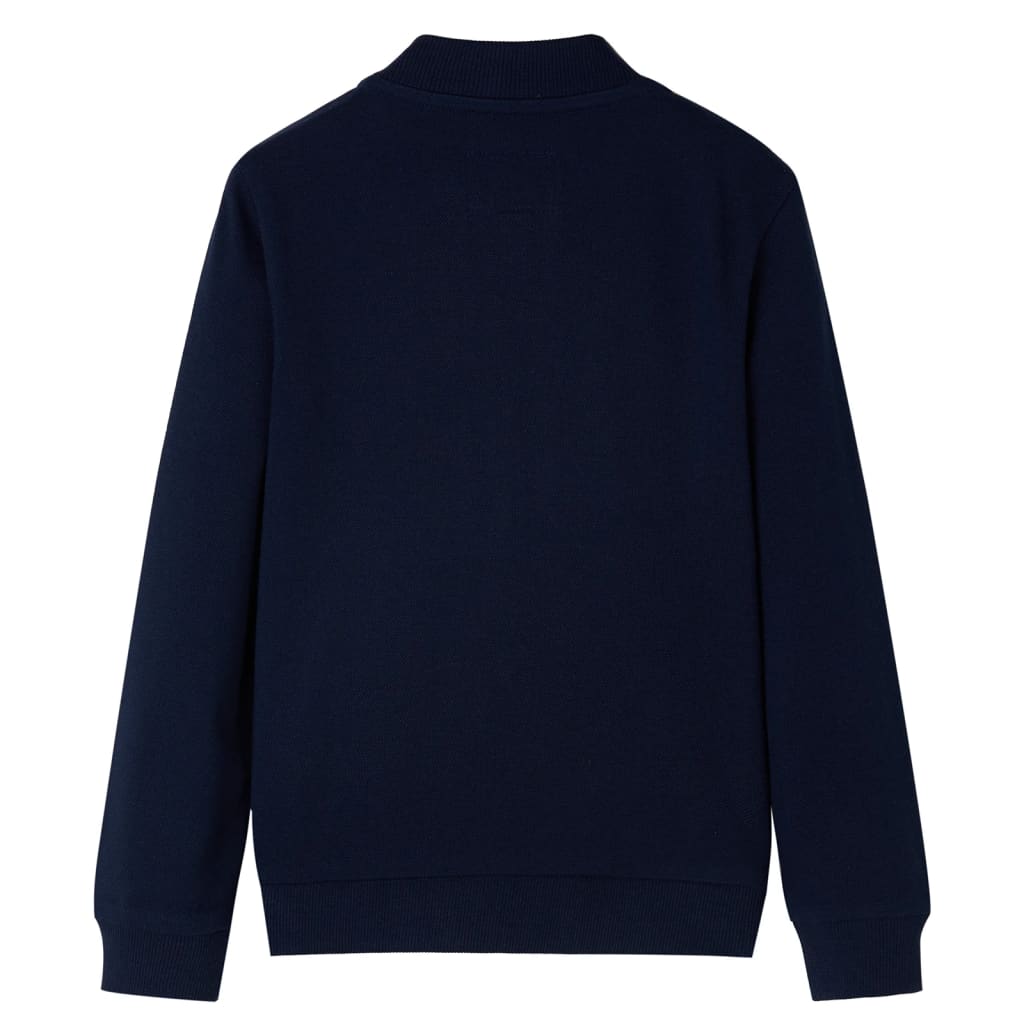 Kinder-Sweatshirt mit Reißverschluss Marineblau 116