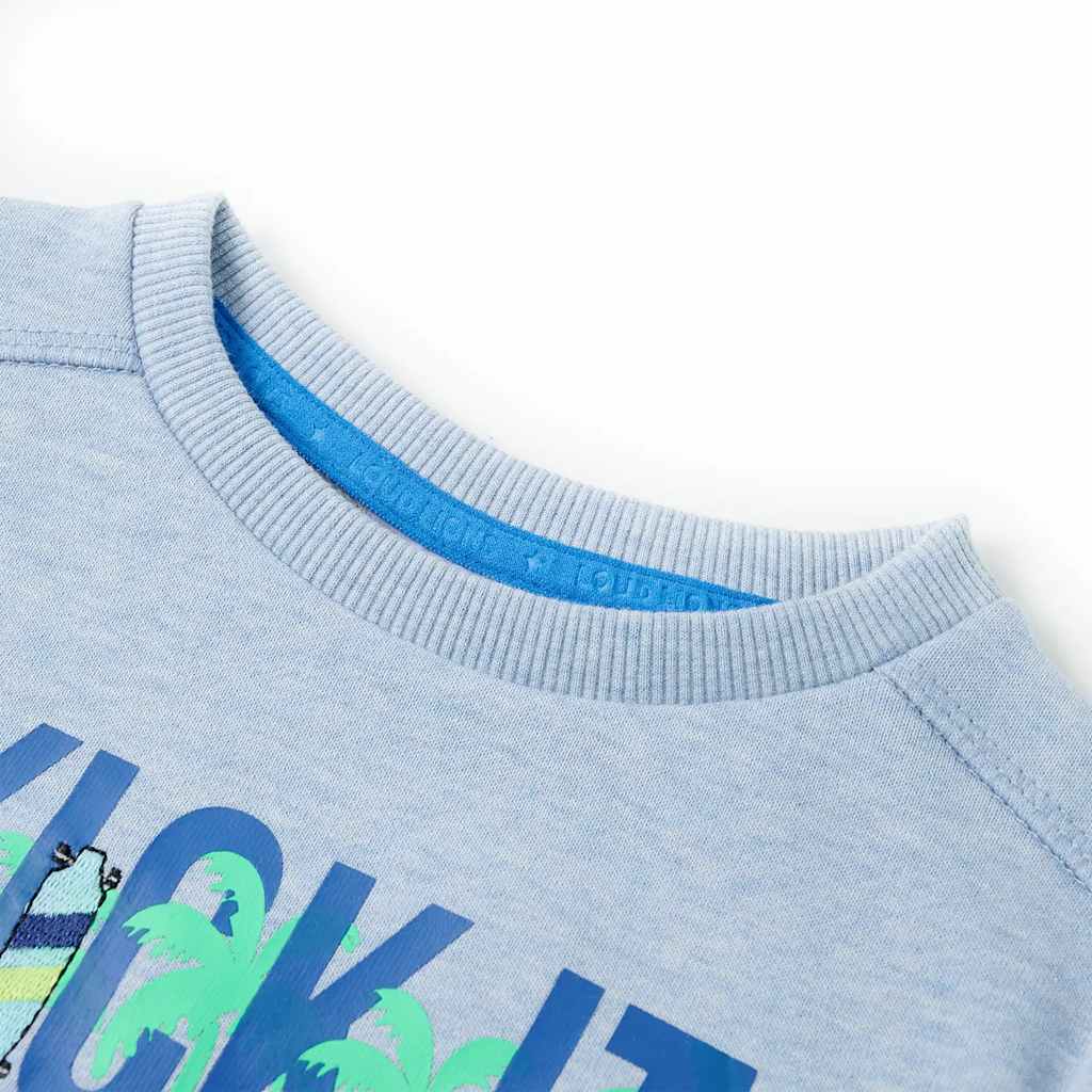 Kinder-Sweatshirt Hellblau Melange 104
