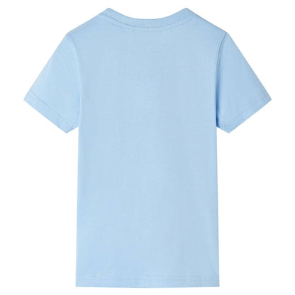Kinder-Kurzarmshirt Hellblau 140