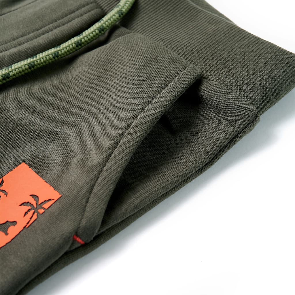Kindershorts mit Kordelzug Dunkles Khaki 140