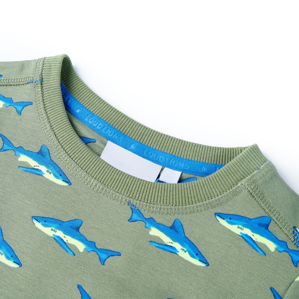 Kinder-Sweatshirt Helles Khaki 116